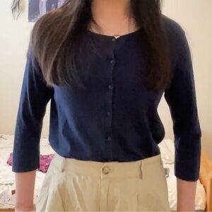 Reitmans Navy Cardigan